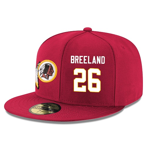 NFL Washington Redskins #26 Bashaud Breeland Stitched Snapback Adjustable Player Hat - Red/White